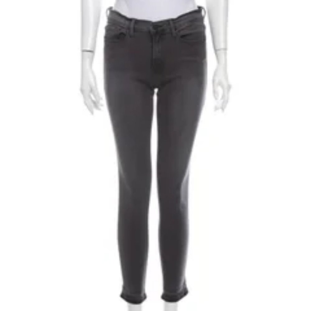FRAME Skinny Leg Jeans Gray Mid-Rise 5 Pockets Button Sz M #569